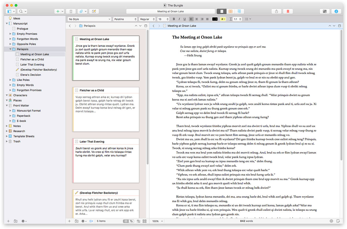 creative writing software for mac